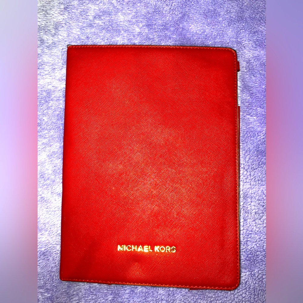 Red leather Michael Kors iPad case